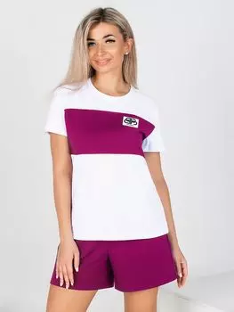 Жен. костюм повседневный "Степ" Фуксия р. 54