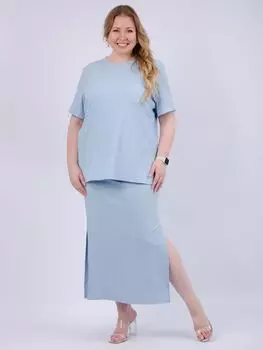 Жен. костюм повседневный "Виола" Голубой р. 60