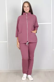 Жен. костюм "Променад" Сливовый р. 64