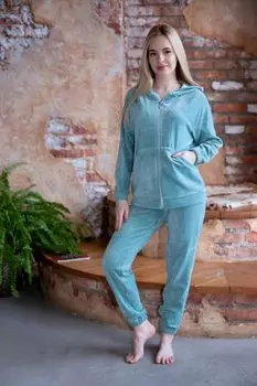 Жен. костюм "Шалфей" Бирюзовый р. 46
