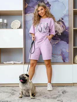 Жен. костюм спортивный арт. 16-0871 Лавандовый р. 44