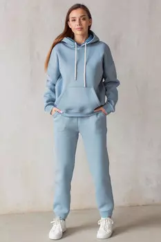 Жен. костюм спортивный "арт. 23-0044 Серо-голубой" р. 48