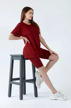 Жен. костюм спортивный арт. 23-0049 Бордовый р. 56