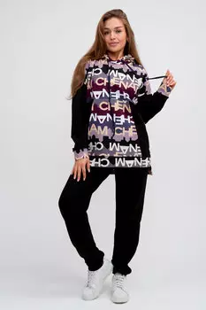 Жен. костюм спортивный арт. 23-0347 Черный р. 54