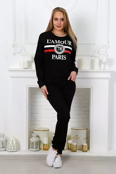 Жен. костюм спортивный арт. 24-0014 Черный р. 46