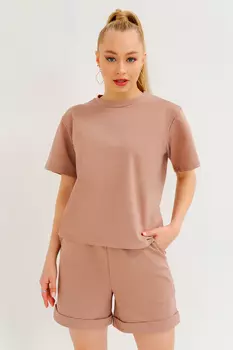 Жен. костюм спортивный "арт. 24-0029 Кофейный" р. 50