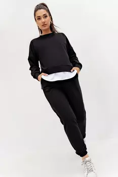 Жен. костюм спортивный арт. 24-0030 Черный р. 44