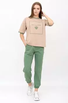 Жен. костюм спортивный "Движение" Оливковый р. 50