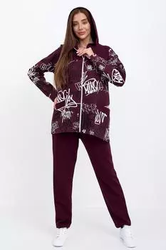 Жен. костюм спортивный "Мелания" Бордовый р. 60