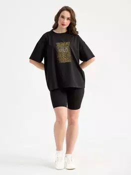 Жен. костюм спортивный "Оверсайз" Черный р. 42