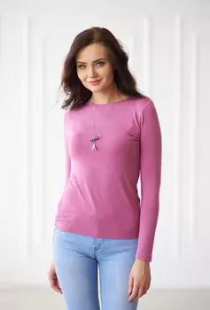 Жен. лонгслив "арт. 19-0003 Пепельная роза" р. 46