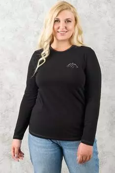Жен. лонгслив "арт. 19-0331 Черный" р. 50