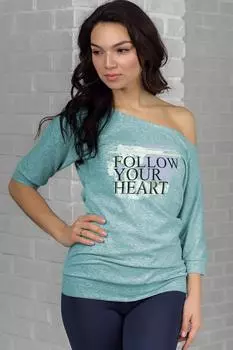 Жен. лонгслив "арт. 19-0444 Голубой" р. 48