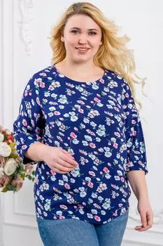 Жен. лонгслив "арт. 19-0467 Индиго" р. 54