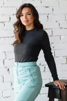 Жен. лонгслив "арт. 19-0586 Антрацит" р. 50