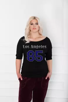 Жен. лонгслив "Модная Черный" р. 42