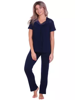Жен. пижама арт. 16-0693 Темно-синий р. 48