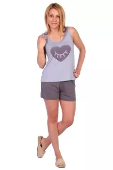 Жен. пижама арт. 17-0019 Голубой р. 54