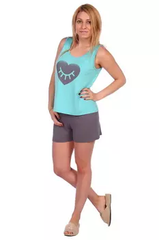 Жен. пижама арт. 17-0019 Ментоловый р. 50