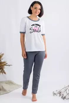 Жен. пижама "арт. 19-0681 Темно-серый" р. 48