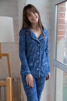 Жен. пижама "Долорес" Синий р. 40