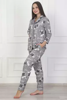 Жен. пижама "Георгин Серый" р. 44