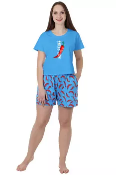 Жен. пижама "Перчик" Голубой р. 42