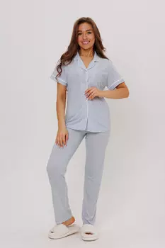 Жен. пижама с брюками "арт. 23-0411 Серый" р. 44