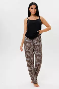Жен. пижама с брюками арт. 23-0631 Коричневый р. 44