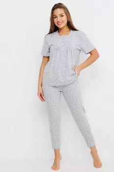 Жен. пижама с брюками арт. 23-0641 Серый р. 46