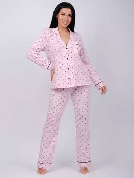 Жен. пижама с брюками "Бостон" Розовый р. 50