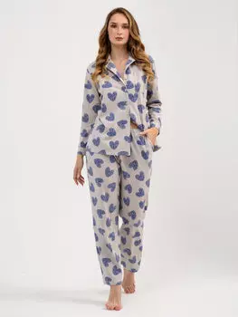 Жен. пижама с брюками "Дела сердечные Бежевый" р. 54