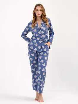 Жен. пижама с брюками "Дела сердечные" Индиго р. 46