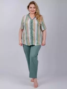 Жен. пижама с брюками "Кайли" Зеленый р. 50