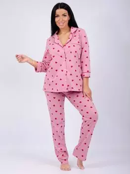 Жен. пижама с брюками "Классика Розовый" р. 46