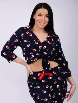 Жен. пижама с брюками "Классика" Темно-синий р. 42