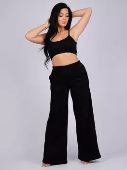 Жен. пижама с брюками "Кристи" Черный р. 48