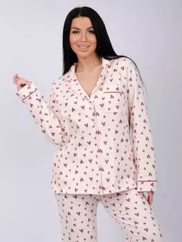 Жен. пижама с брюками "Ланвин Кремовый" р. 46