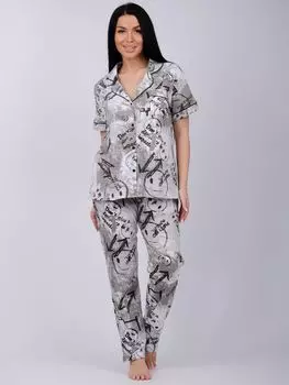 Жен. пижама с брюками "Модерн" Серый р. 50