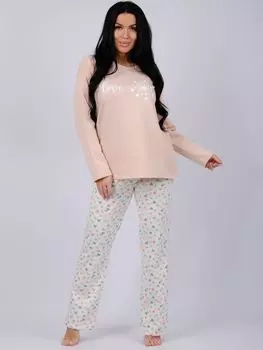 Жен. пижама с брюками "Одуванчик" Бежевый р. 42