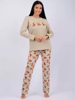 Жен. пижама с брюками "Рикки" Бежевый р. 42