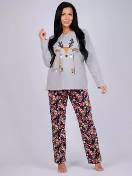 Жен. пижама с брюками "Руби" Серый р. 42