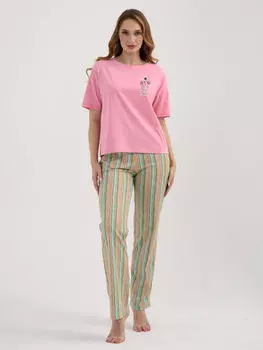 Жен. пижама с брюками "Солнечная Розовый" р. 42