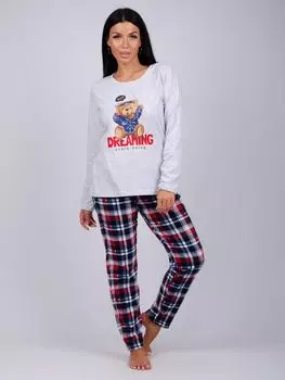 Жен. пижама с брюками "Соня" Серый р. 48