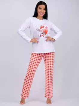 Жен. пижама с брюками "Совершенство" Белый р. 46