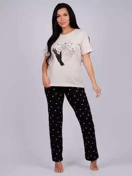 Жен. пижама с брюками "Венера" Бежевый р. 42