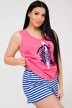 Жен. пижама с шортами арт. 19-0772 Васильковый р. 46