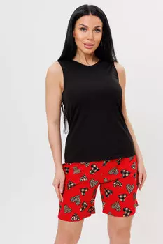 Жен. пижама с шортами арт. 23-0635 Черный р. 44