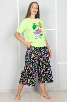 Жен. пижама "Веган" Салатовый р. 46