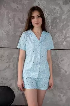 Жен. пижама "Версавия" Голубой р. 48